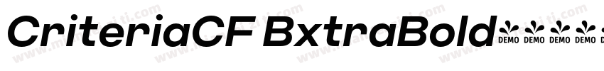 CriteriaCF BxtraBold字体转换